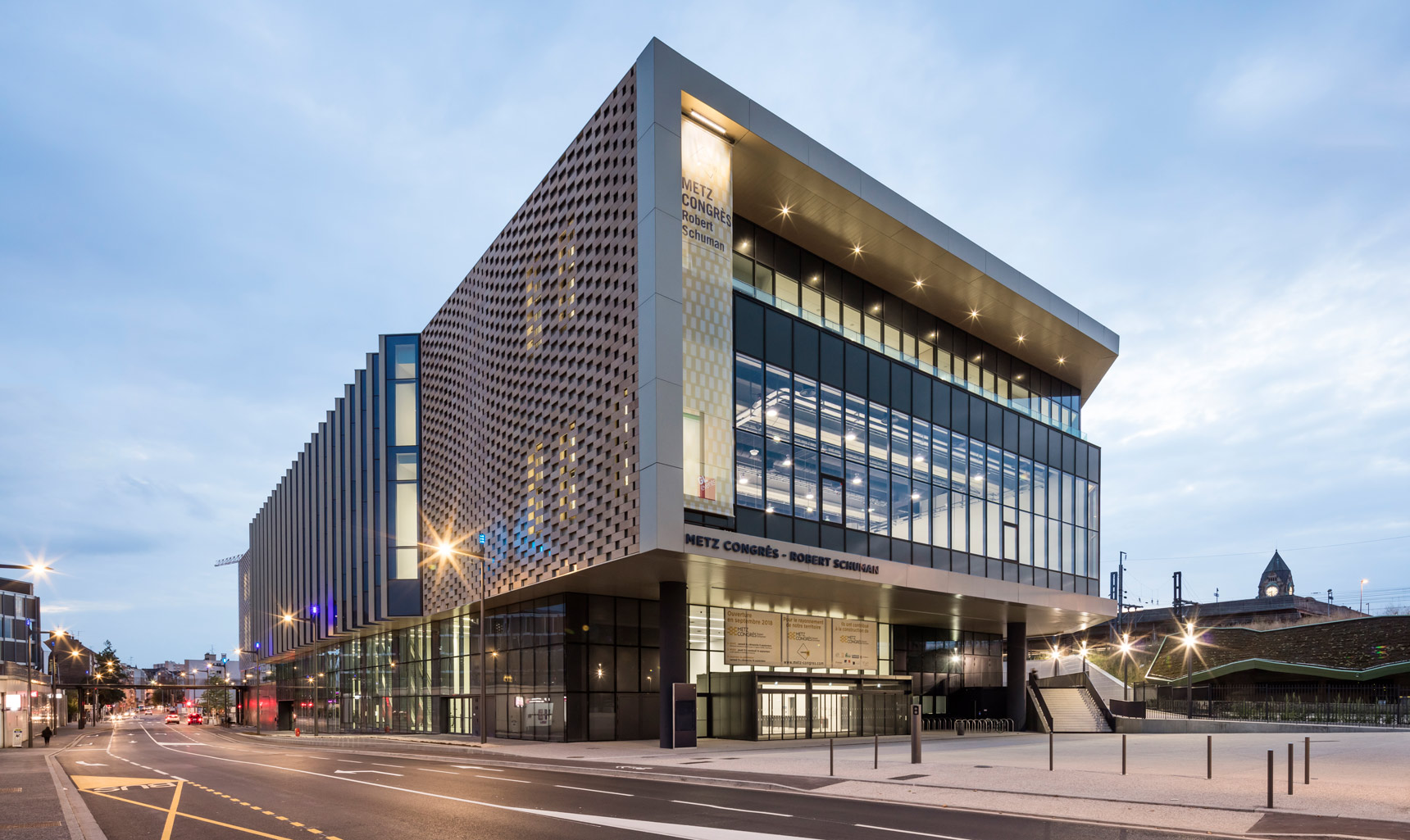 Façade du centre de congrès Metz Congrès Robert Schuman