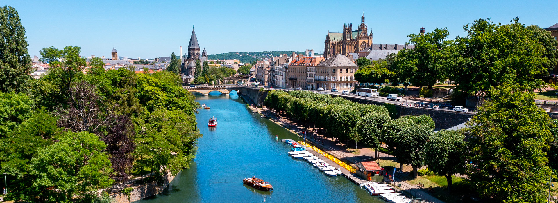 Photo vue du ciel qui représente la Moselle